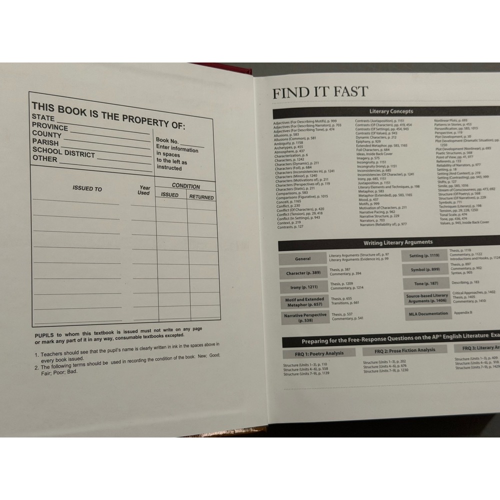 Ideas in Literature AP English Textbook Hard Cover 2022 Edition - Picture 9 of 16